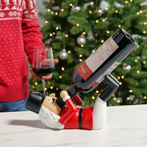 True Nutcracker Wine Bottle Holder In Red