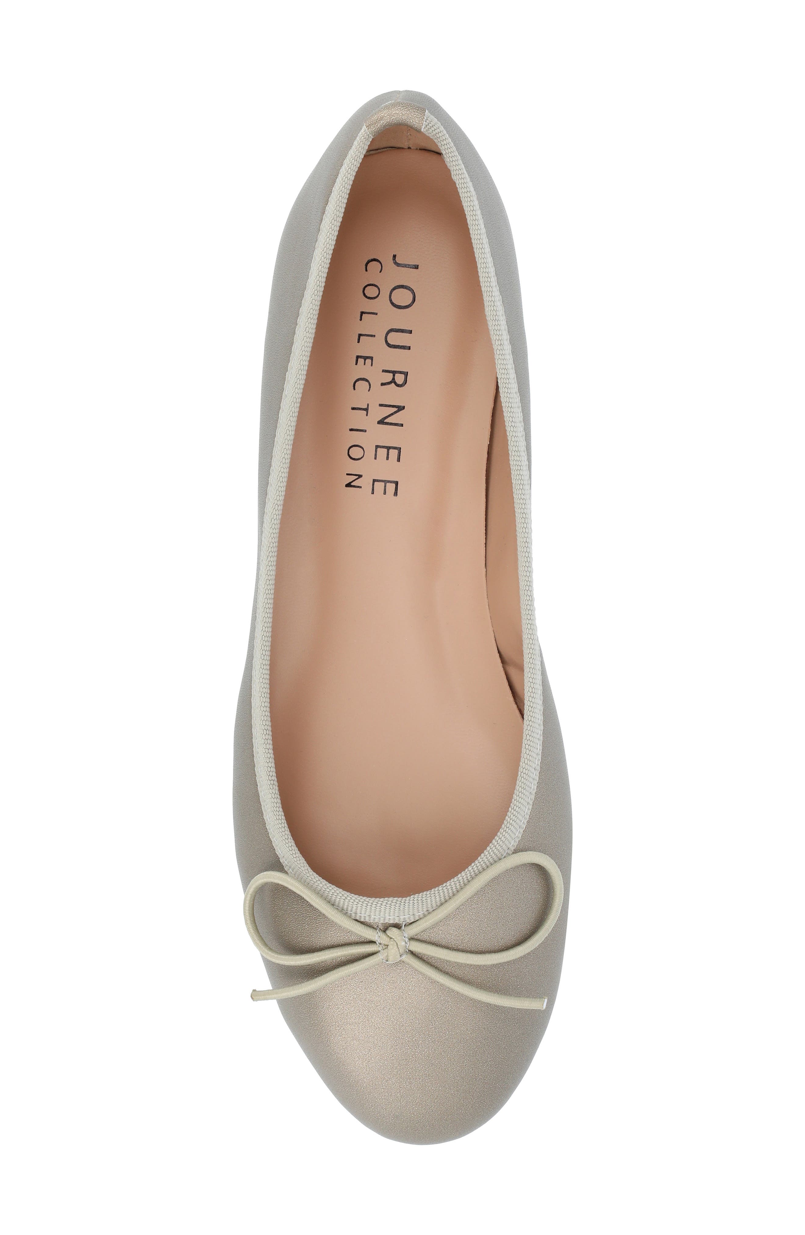 JOURNEE Vika Bow Flat, Alternate, color, PEWTER