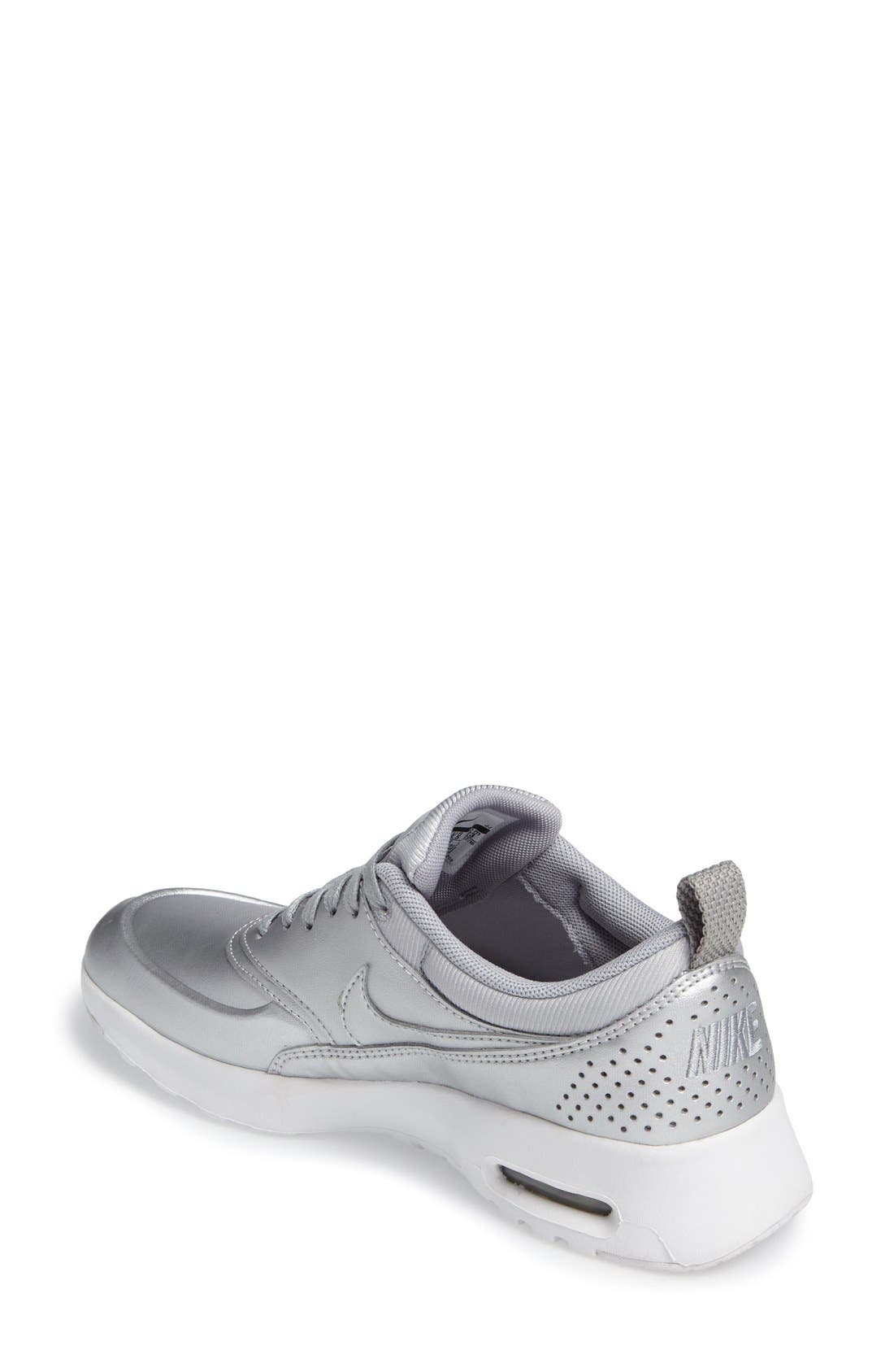'Air Max Thea SE' Sneaker, Alternate, color, METALLIC SILVER/ WHITE