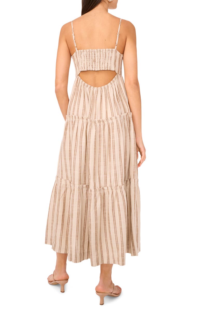 1.STATE Sleeveless Tiered Maxi Dress, Alternate, color, Sand
