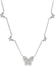 MacRae & Co. Pavé Butterfly Station Necklace
