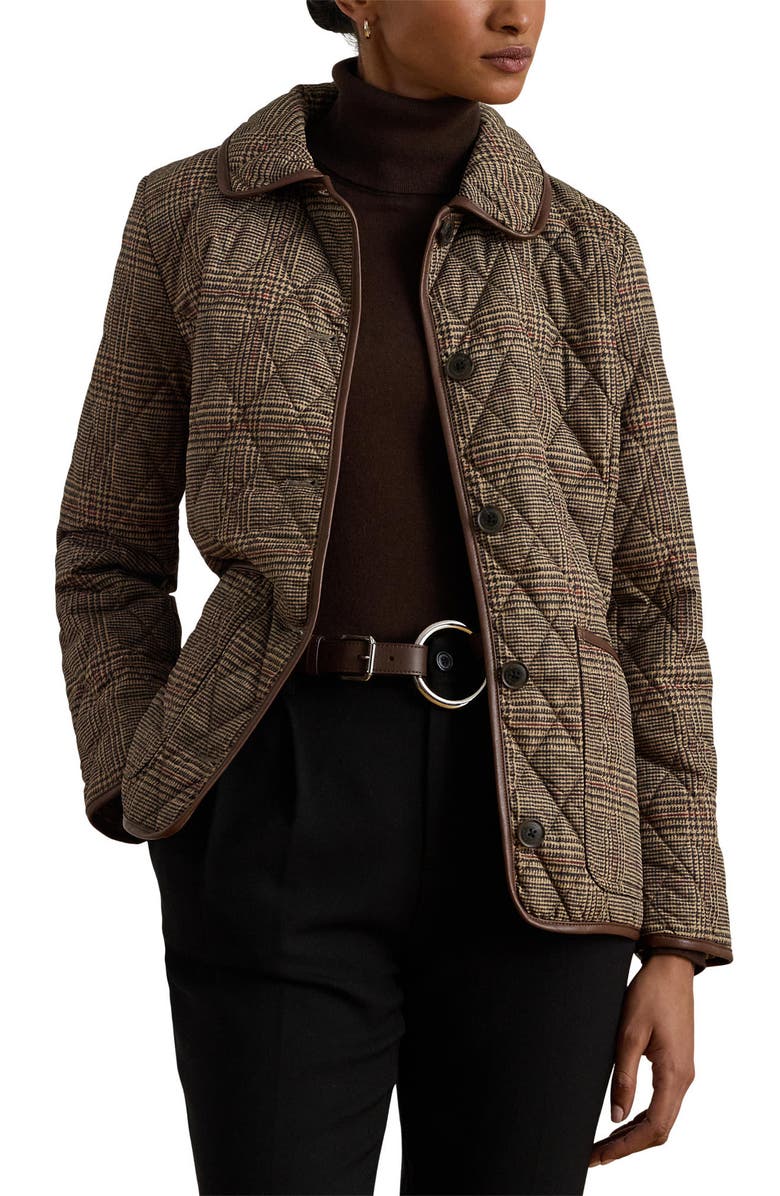 Lauren Ralph Lauren Quilted Jacket, Alternate, color, Heritage Plaid