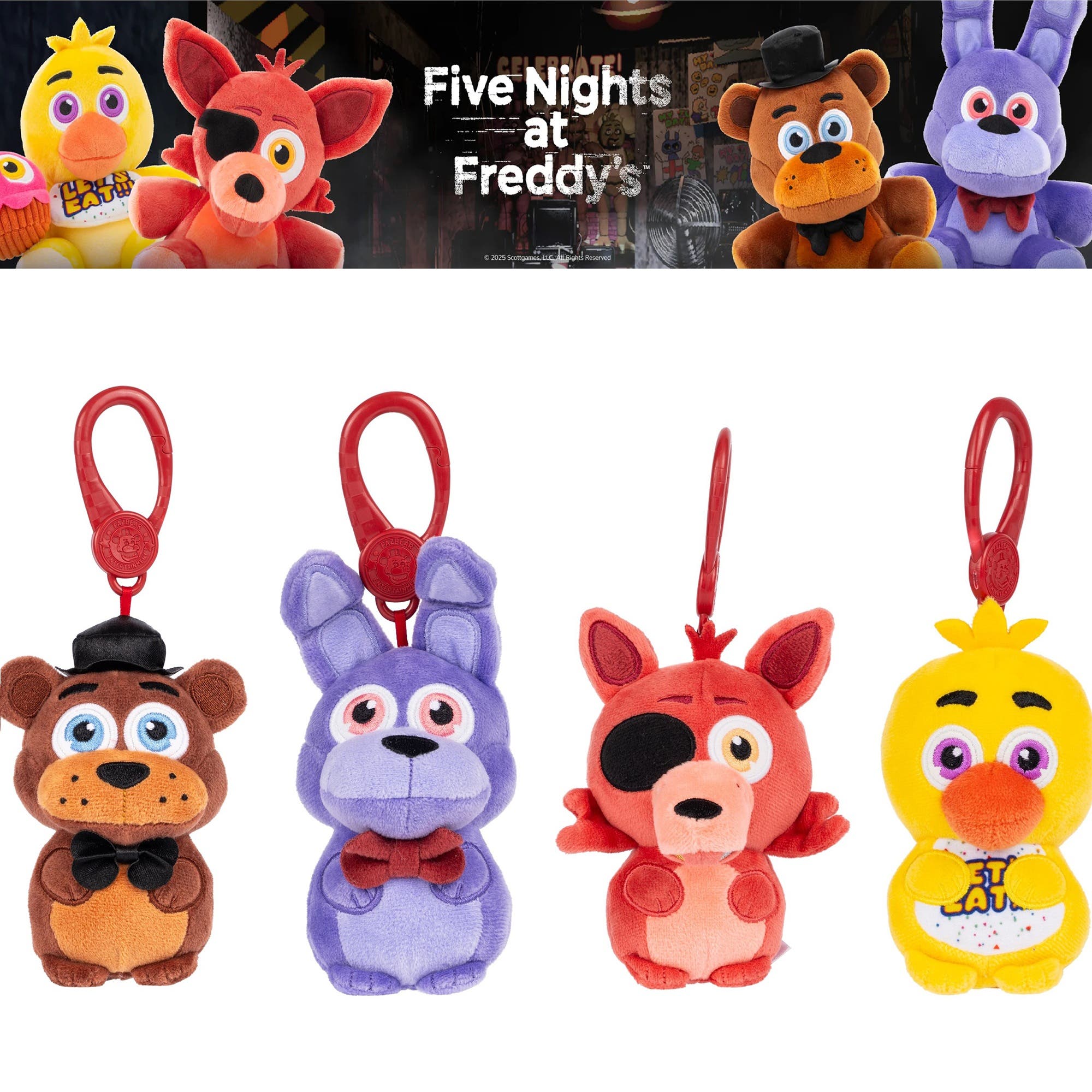 Five Nights At Freddy's Classic Foxy Keychain, Alternate, color, Multicolored