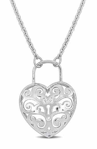 Heart Lock Pendant Necklace