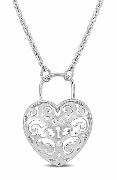 Heart Lock Pendant Necklace