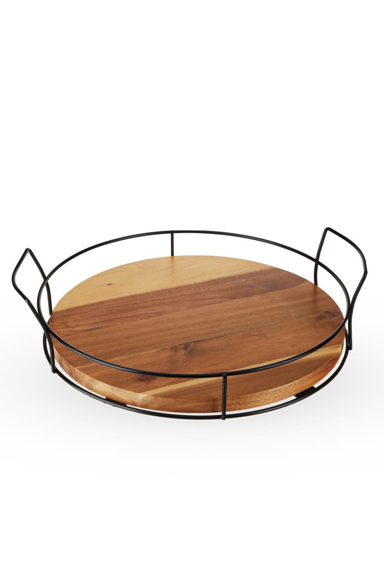 Modern Manor Acacia Cocktail Tray, Main, color, Brown