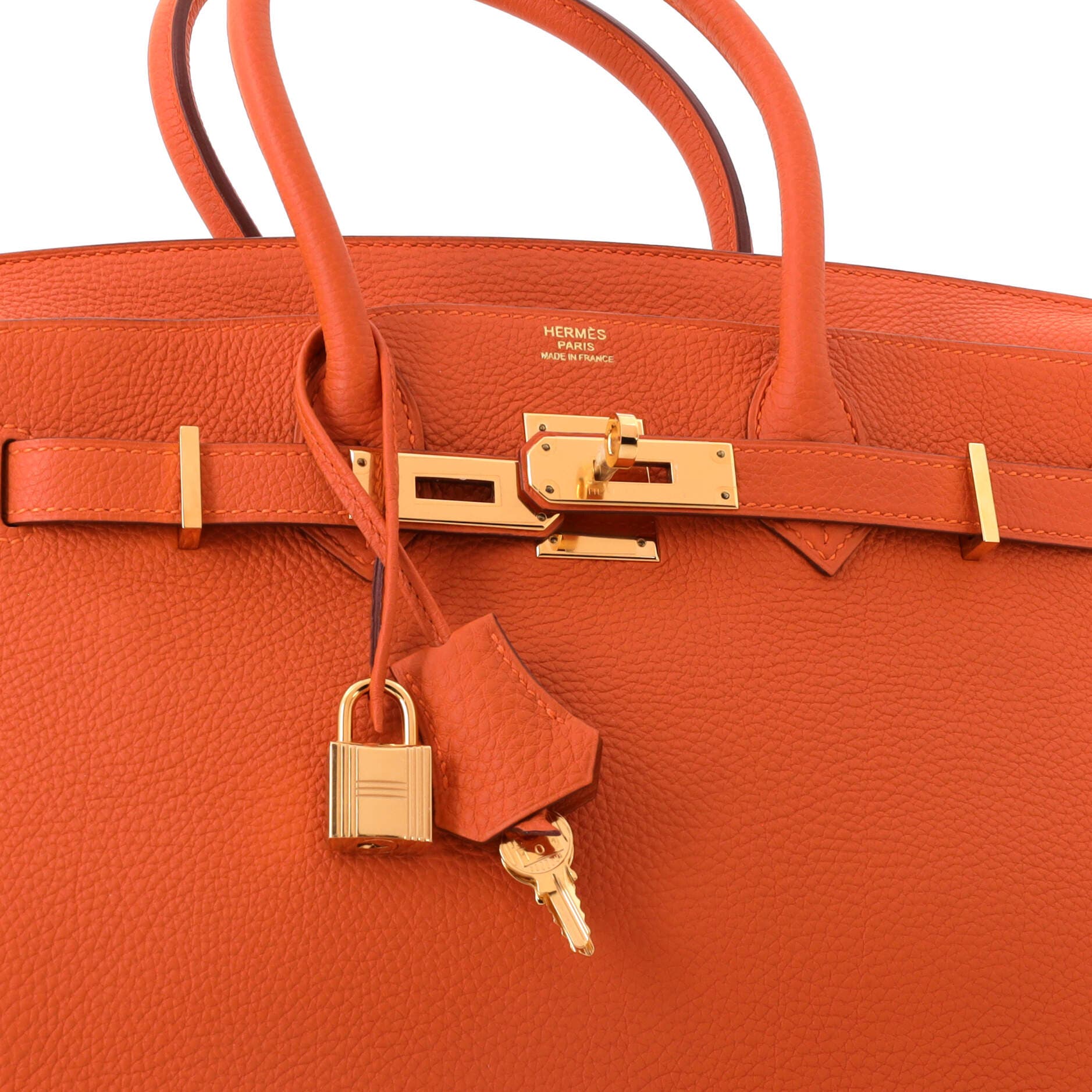 Pre-Owned Hermes Birkin Handbag Orange Togo with Gold Hardware 30, Alternate, color, Orange H