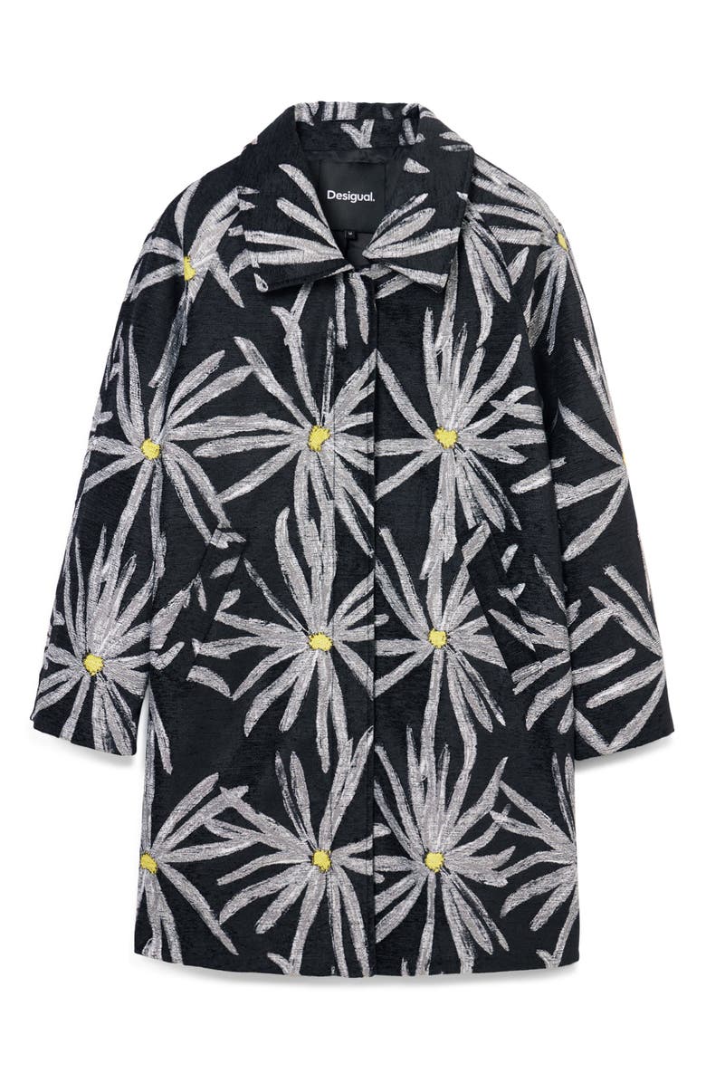 Desigual Marga Daisy Graphic Coat, Alternate, color,
