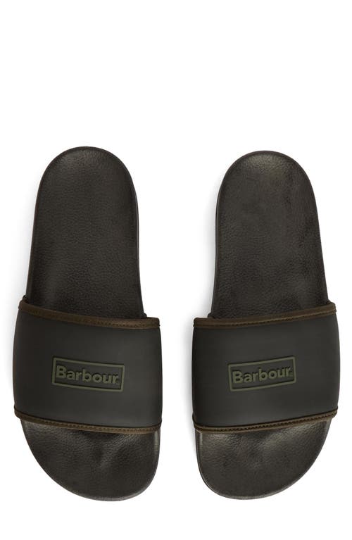 Barbour Cresswell Slide Sandal In Black