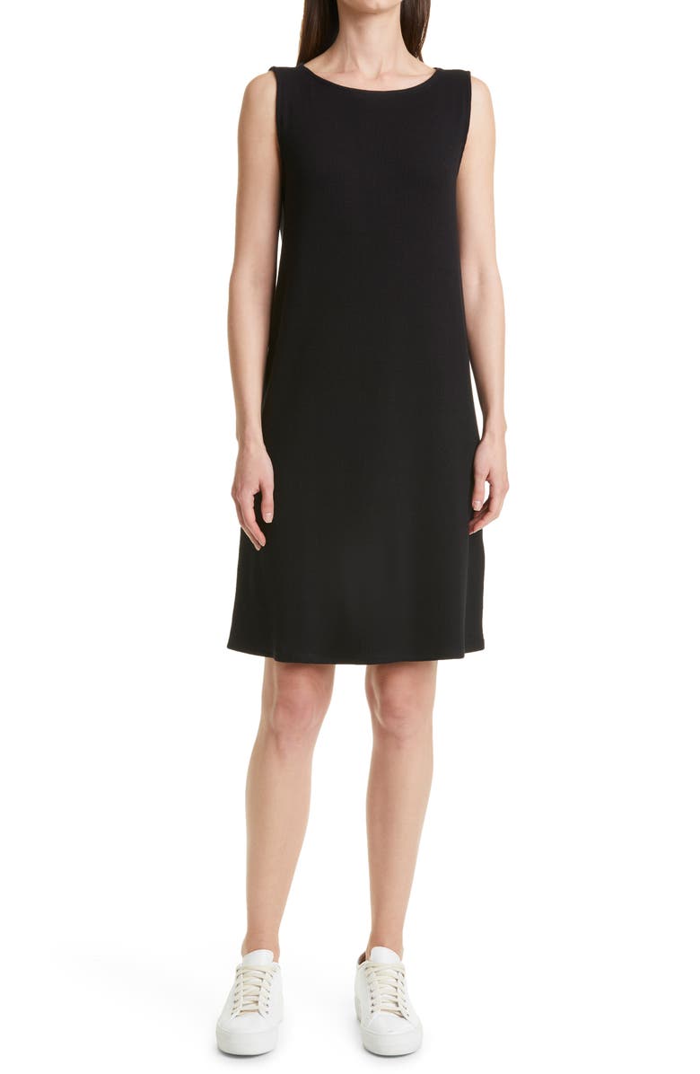 Eileen Fisher Bateau Neck Shift Dress, Main, color,