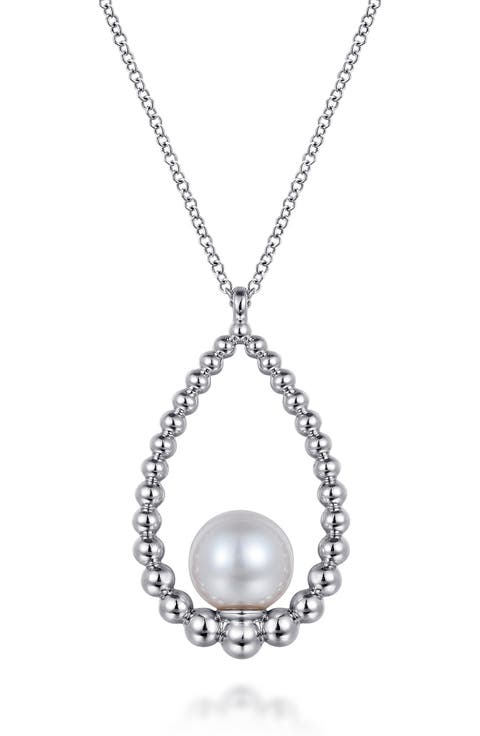 Bujukan Pearl Teardrop Pendant Sterling Silver Necklace