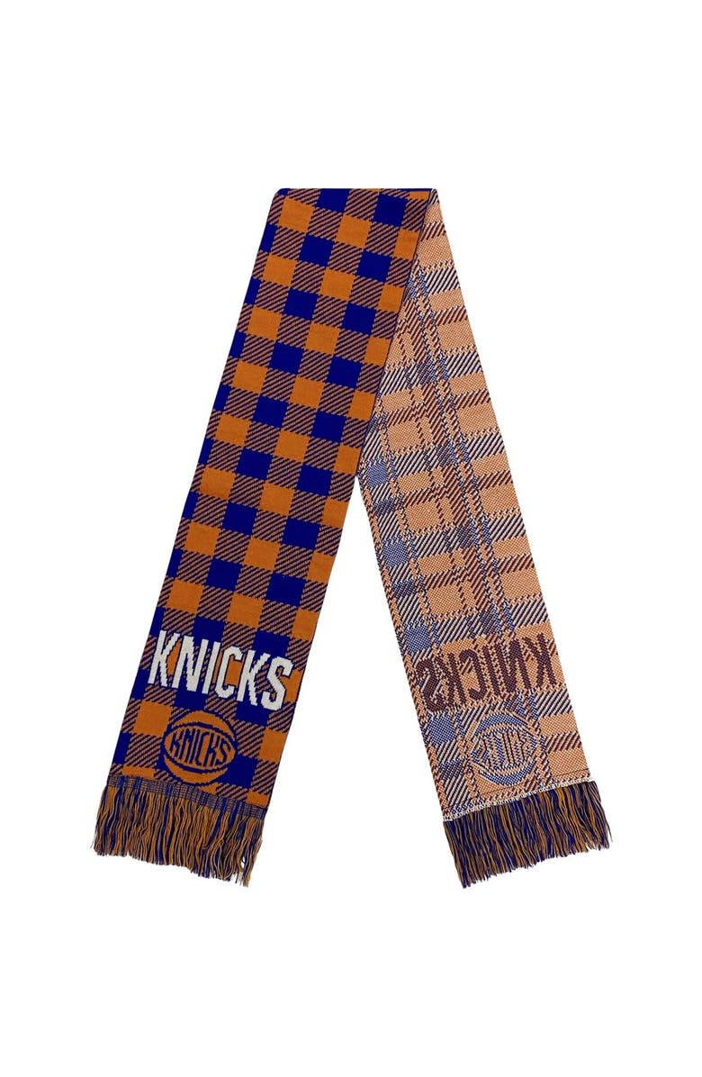 FOCO New York Knicks Plaid Color Block Scarf, Main, color,