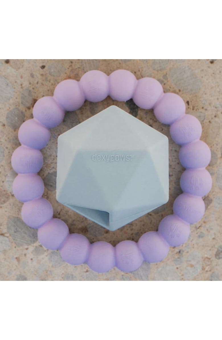 Dexypaws Chew Master Ring and Geometric Kong 2 Pieces Dog Toy, Alternate, color, Blue