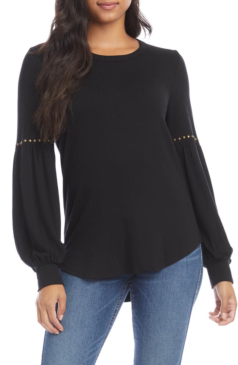 Karen Kane Studded Sleeve Blouse, Main, color,