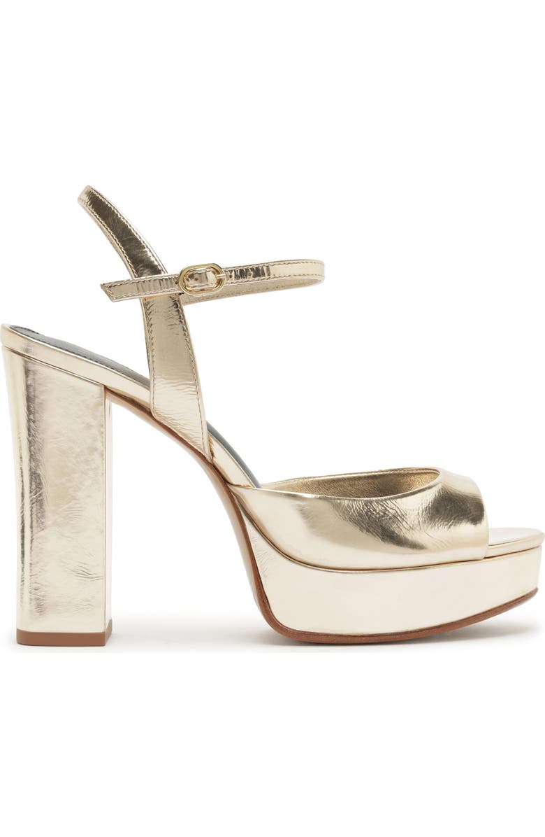 Alexandre Birman Amy Platform Sandal, Alternate, color, Golden
