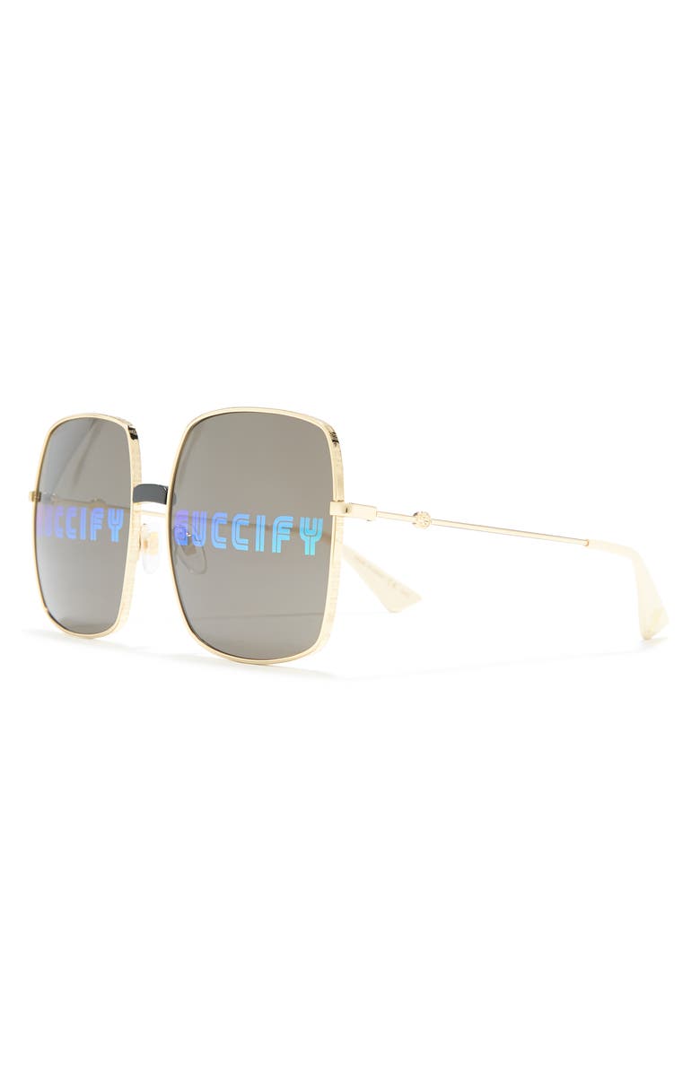 Gucci 60mm Square Sunglasses, Alternate, color,