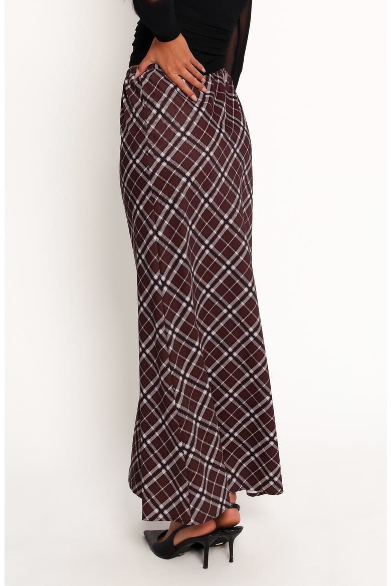 Sandra Maxi Skirt, Alternate, color, BROWN CHECK