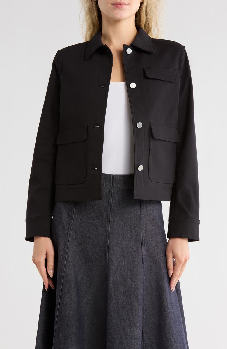 Theory Casual Button Front Jacket, Main, color, 