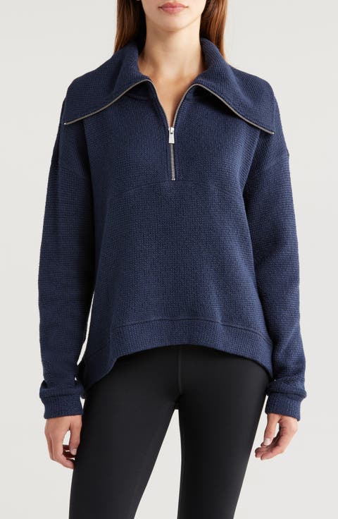 Restful Bouclé Half Zip Pullover