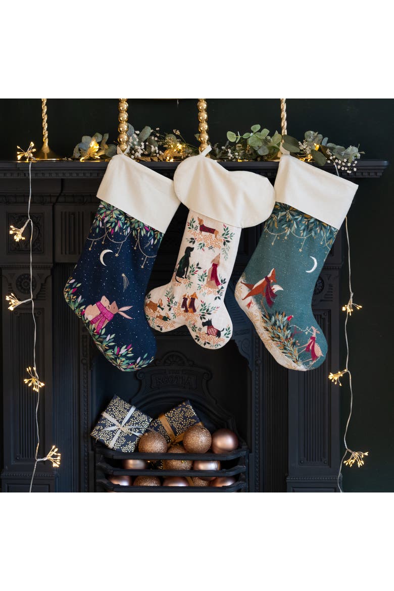 Bone Shaped Christmas Stocking, Alternate, color, Beige