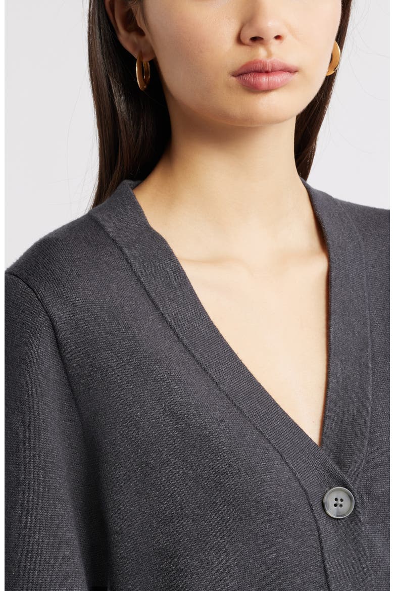 Wide Sleeve Cardigan, Alternate, color, GREY DARK CHARCOAL HEATHER