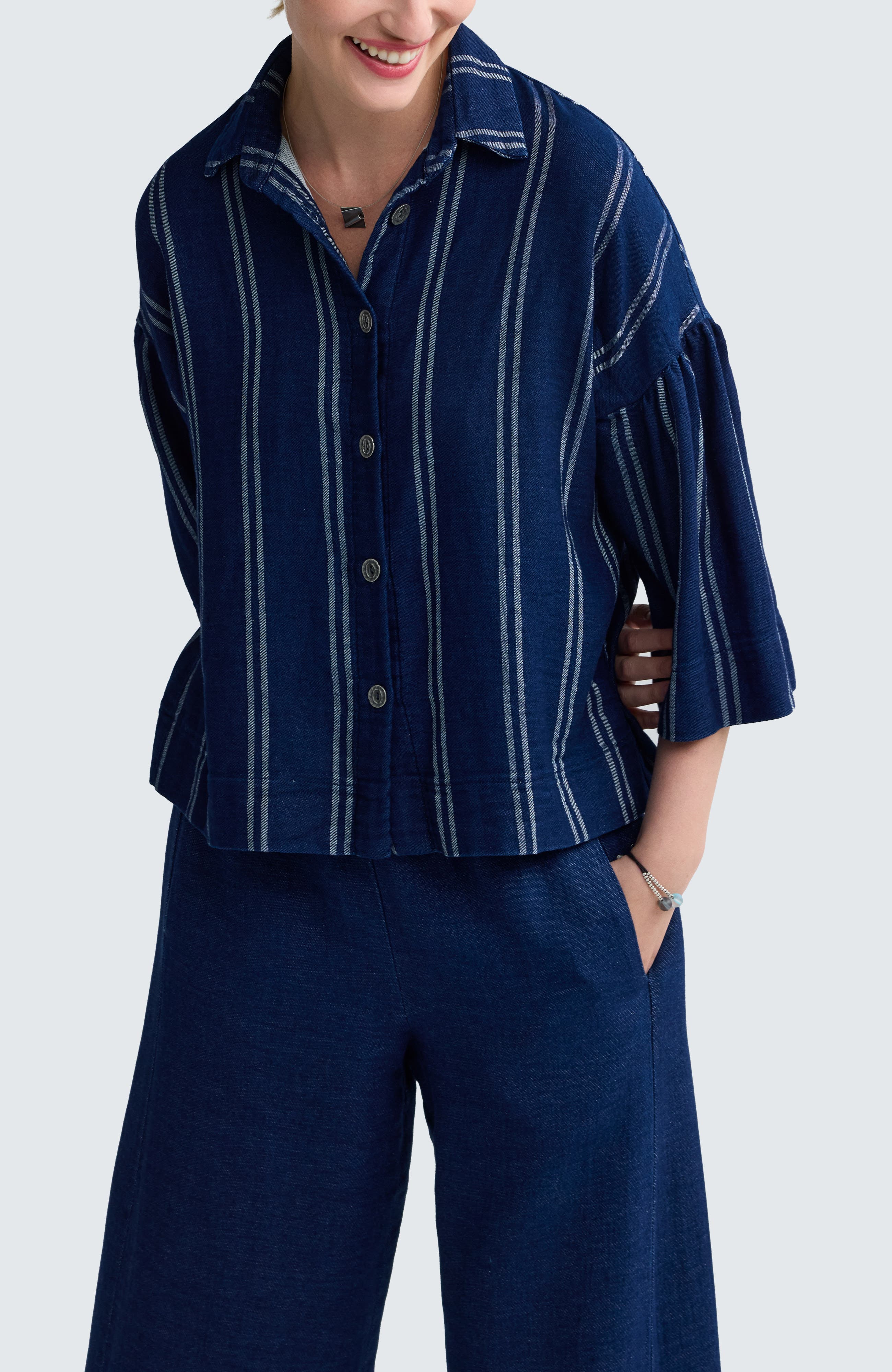 selected Stripe Denim