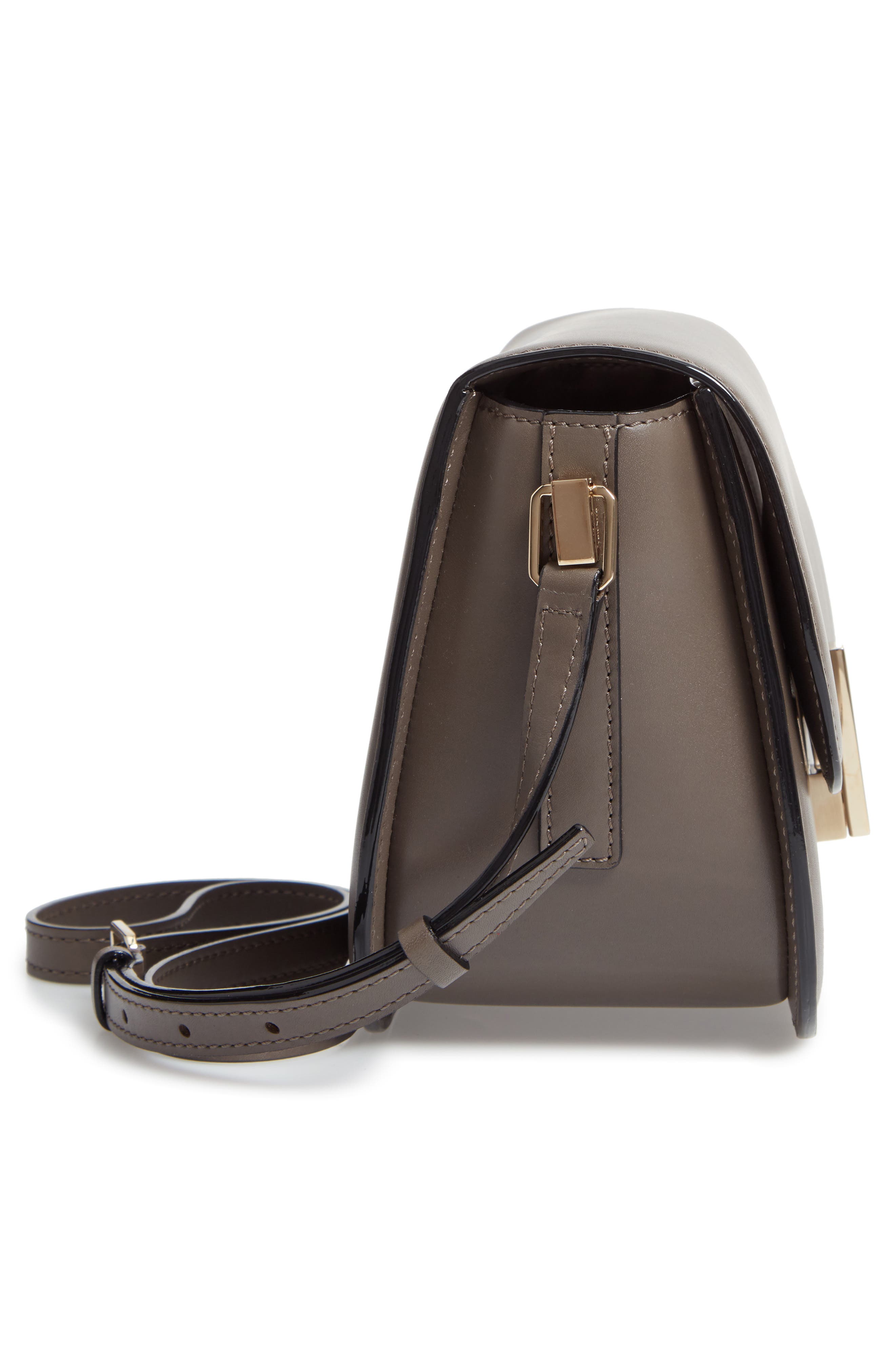 Iside Leather Crossbody Bag, Alternate, color, FUMO DI LONDRA
