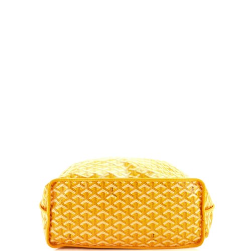 Pre-owned Goyard Goyard Anjou Reversible Tote Coated Canvas Pm In Yellow