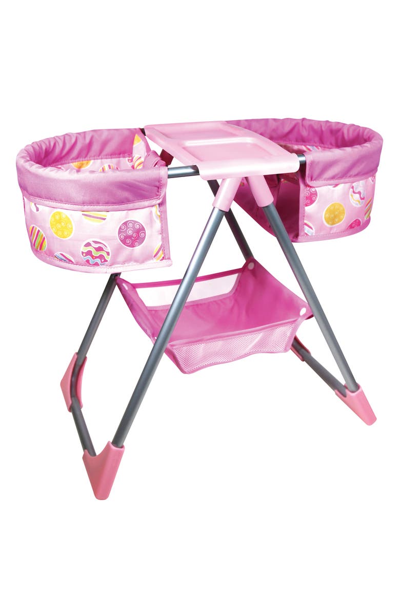 Lissi Twin Highchair & Baby Dolls Set in Pink & Yellow, Alternate, color, Multicolored