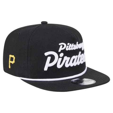 Men's New Era Black Pittsburgh Pirates Team Text Golfer Snapback Hat