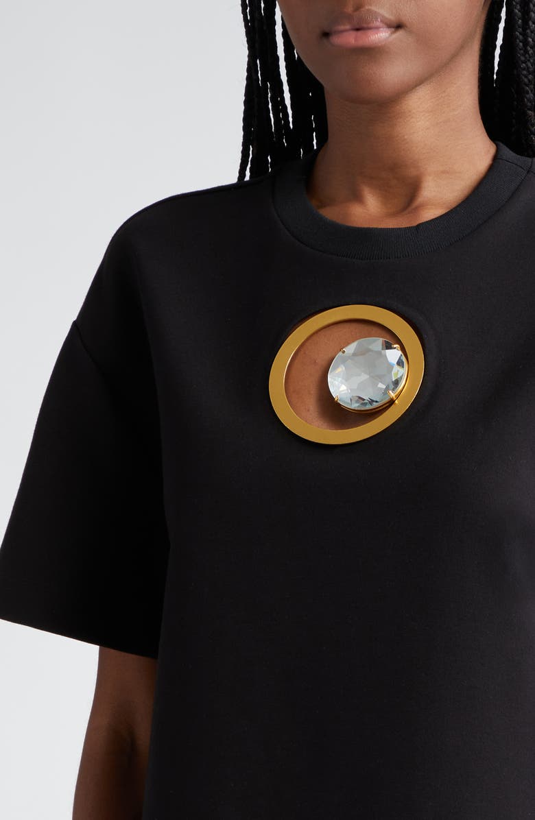 Area Crystal Eyelet Relaxed Fit T-Shirt, Alternate, color, 