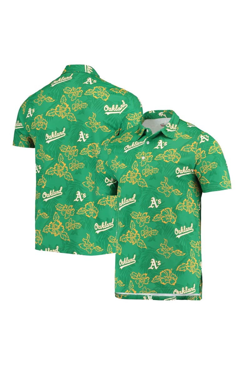 Men's Reyn Spooner Green Oakland Athletics Performance Polo, Main, color, Green