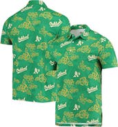 Reyn Spooner Men's Reyn Spooner Green Oakland Athletics Performance Polo
