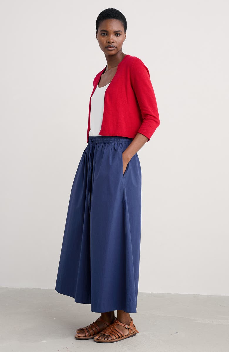 Seasalt Cornwall Vanessa Organic Cotton Open Front Crop Cardigan, Alternate, color, Knit Melange Scarlet