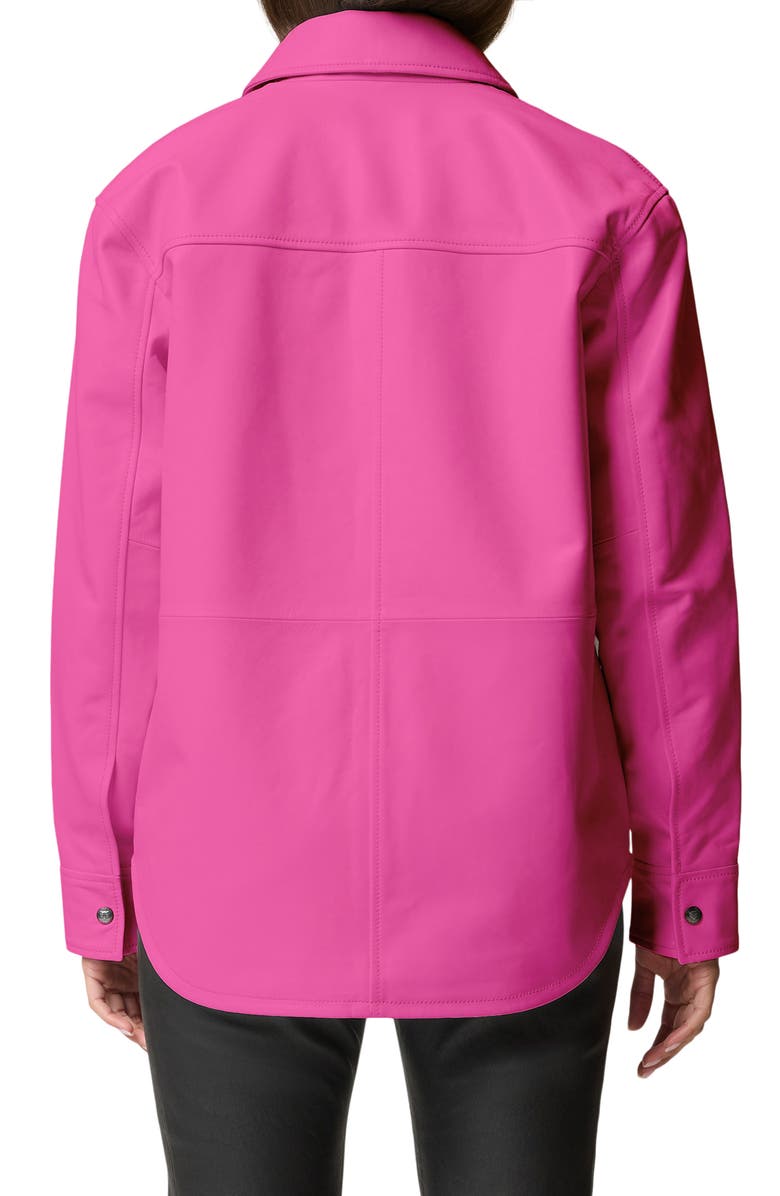 LITA by Ciara Lover Papery Lamb Leather Shirt Jacket, Alternate, color, Knockout