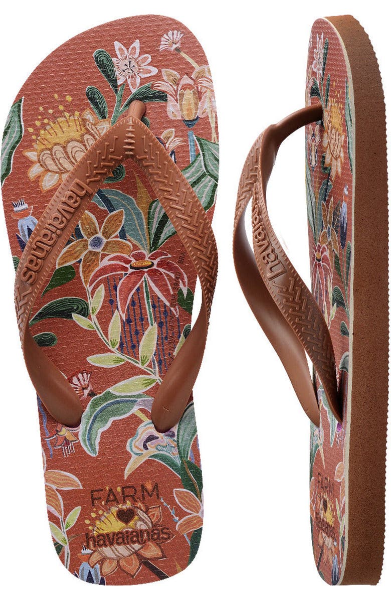 Havaianas x FARM Rio Delicate Flowers Flip Flop, Alternate, color,