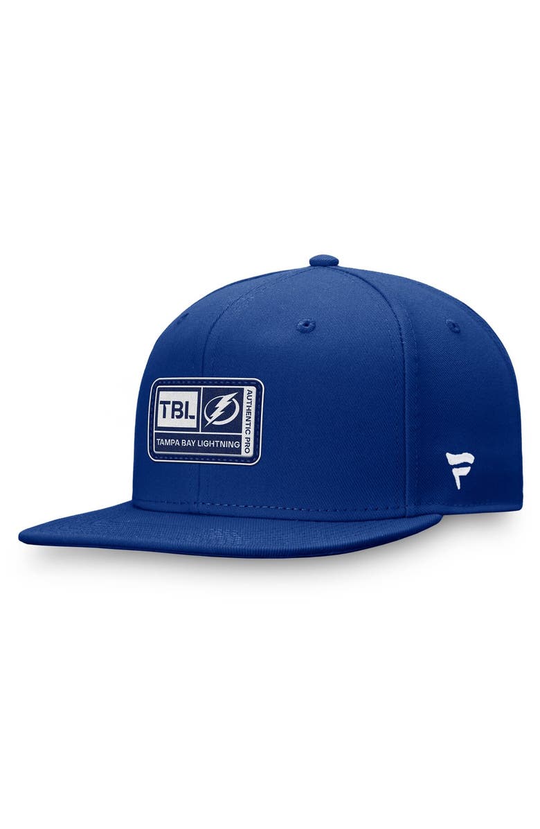 FANATICS Men's Fanatics Branded  Blue Tampa Bay Lightning Authentic Pro Training Camp Snapback Hat, Main, color, 
