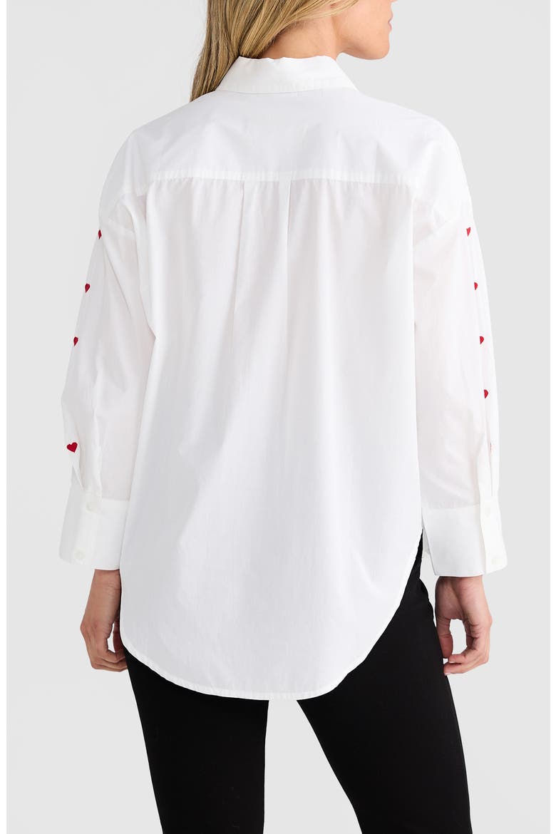 Thea Cotton Shirt, Alternate, color, WHITE HEARTS
