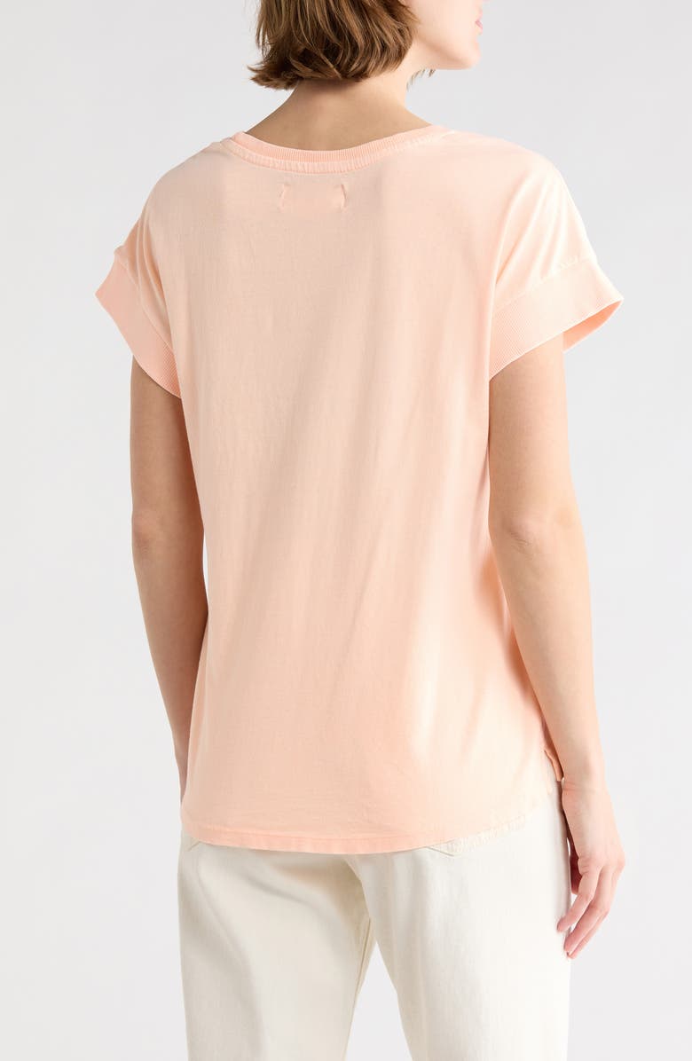 C & C California Cassandra Sunwashed Relaxed Cotton T-Shirt, Alternate, color, Coral Pink