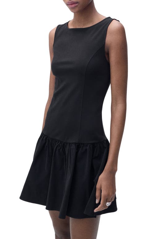 Mango Ruffle Hem Sleeve Minidress