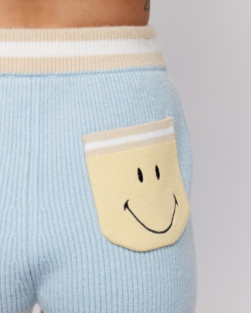 Samii Ryan Smiley® Wimbeldon Knit Shorts In Baby Blue
