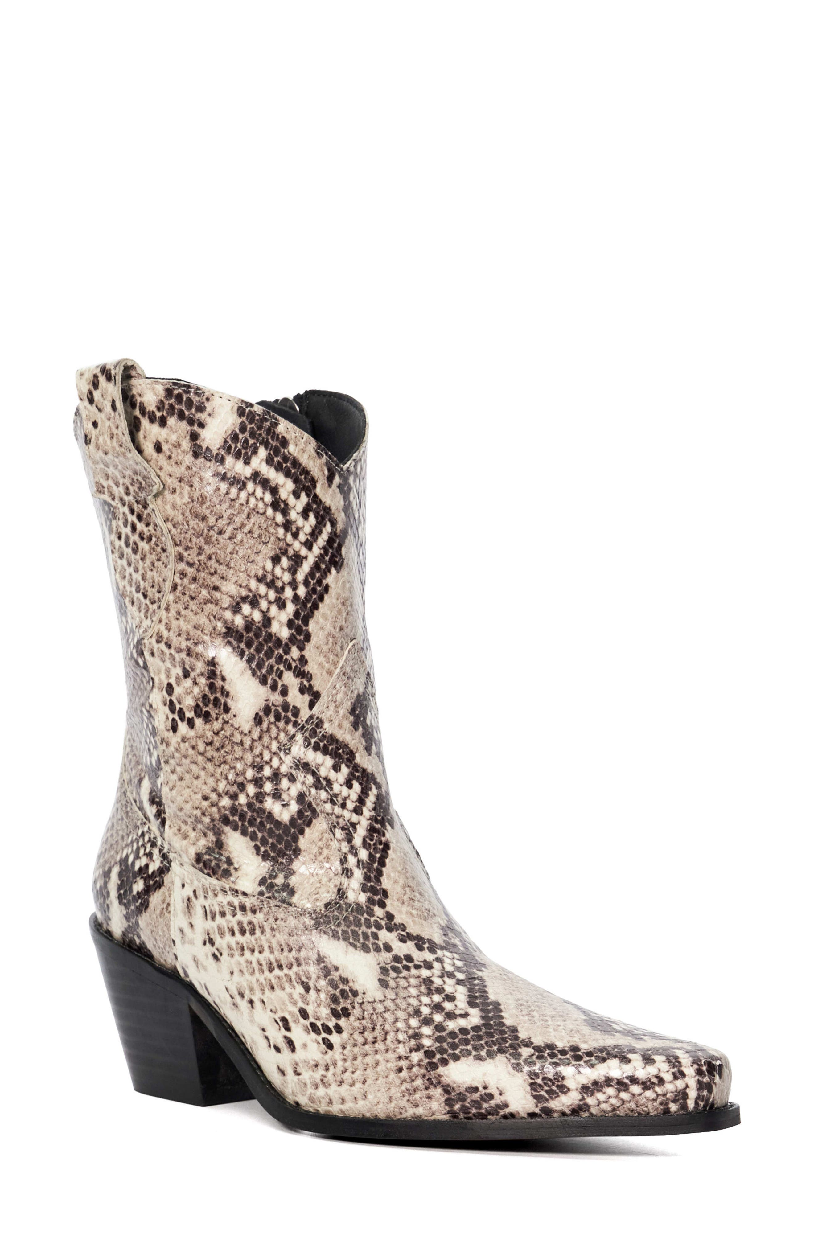 snake print booties nordstrom
