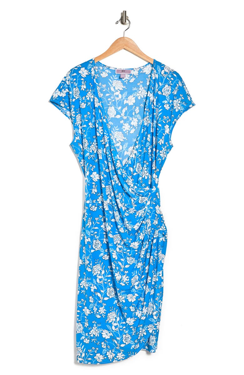 BY DESIGN Delany Cap Sleeve Side Ruched Dress, Alternate, color, 