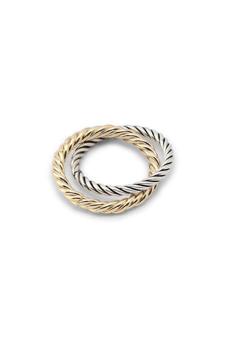 Interlocking Double Rope Band Ring, Main, color, TWO TONE