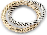 AllSaints Interlocking Double Rope Band Ring