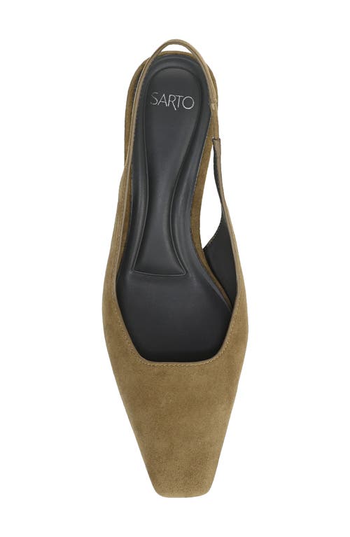 Sarto By Franco Sarto Raven Slingback Kitten Heel Pump In Green