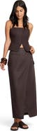 Onia Linen Utility Wrap Maxi Skirt