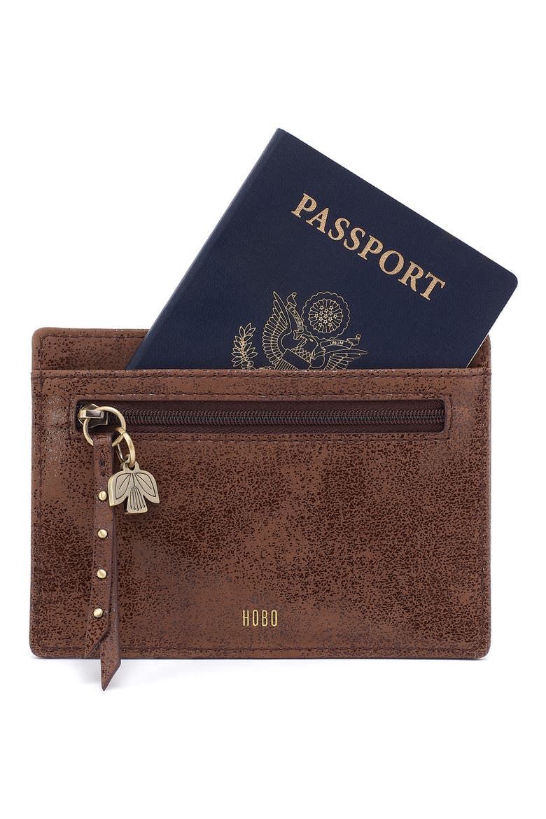 Euro Slide Leather Card Case, Alternate, color, MOCHA