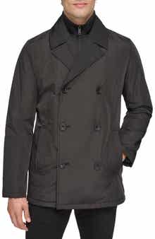 Kenneth Cole Water Resistant Double Breasted Bib Coat