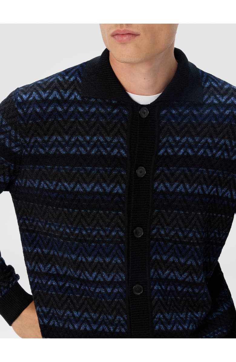 Missoni Cardigan With Zigzag And Stripe Pattern, Alternate, color, Black
Blue